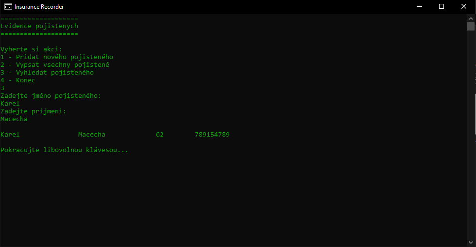 Fullstack projekt - seznam faktůr